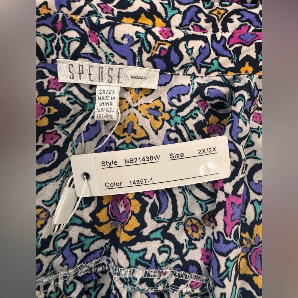 Spense Floral Sleeveless Blouse - Multicolor - Picture 3 of 7